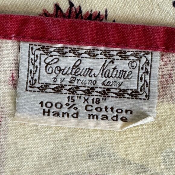 Couleur Nature Placemats Set of 2 15x18in by Bruno Lamy Red Floral - Picture 5 of 5